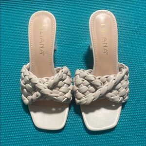 Liliana Women's Braided White Sandals